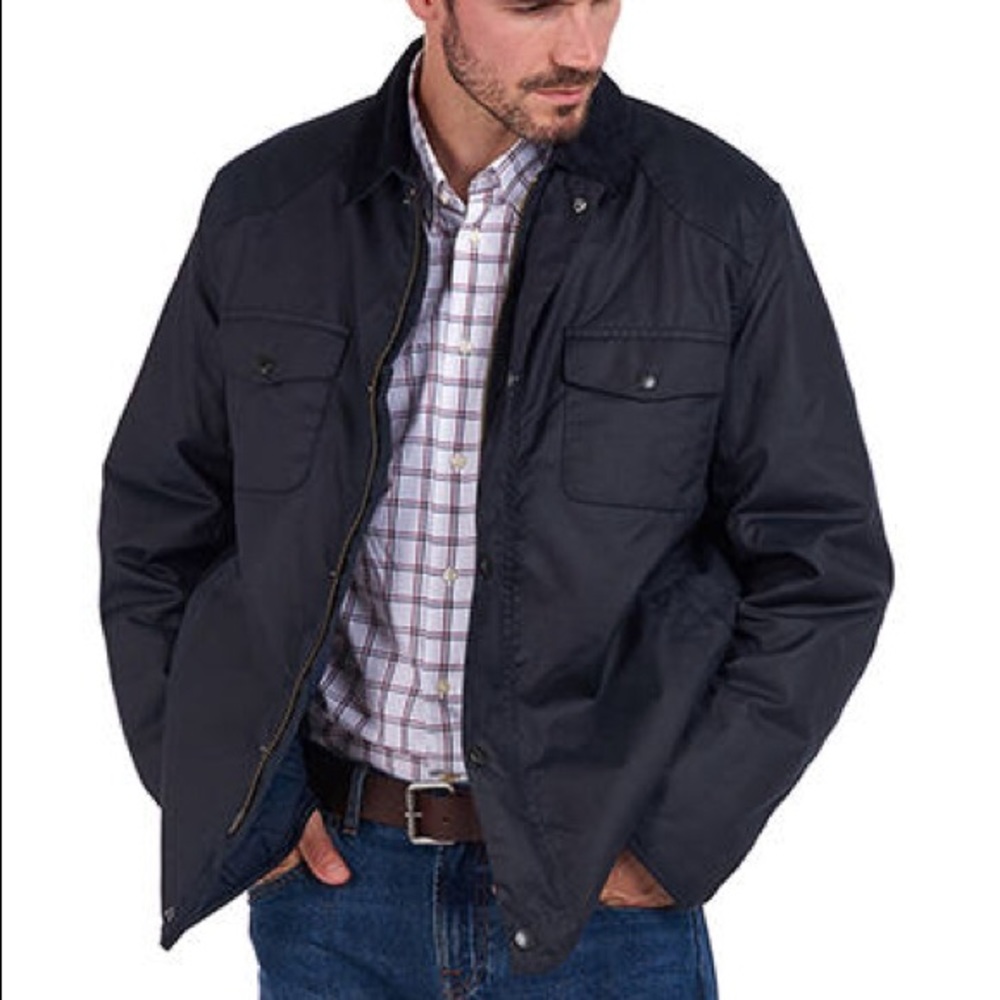 Barbour dalegarth waxed jacket navy